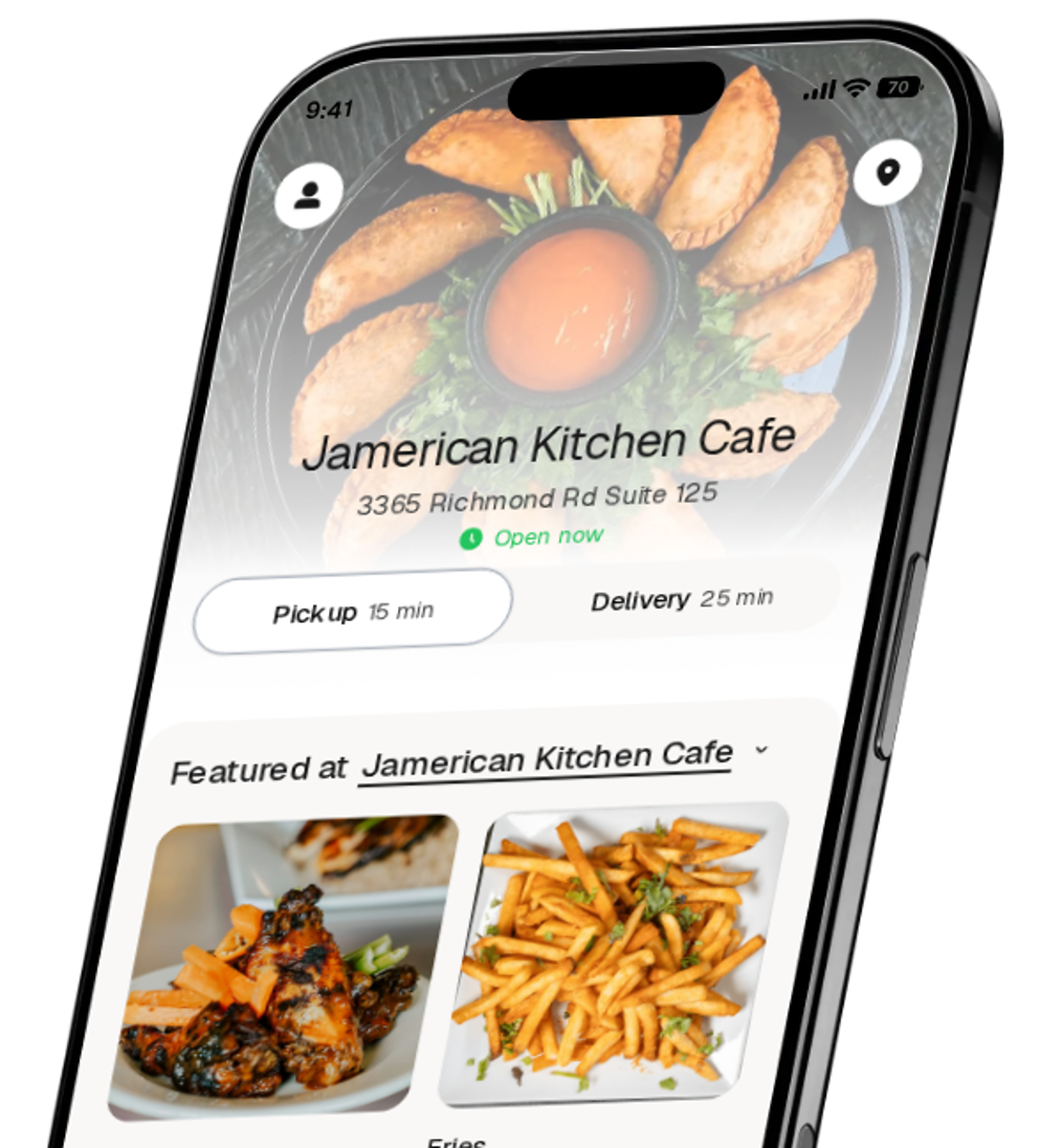 Jamerican Kitchen Cafe app preview